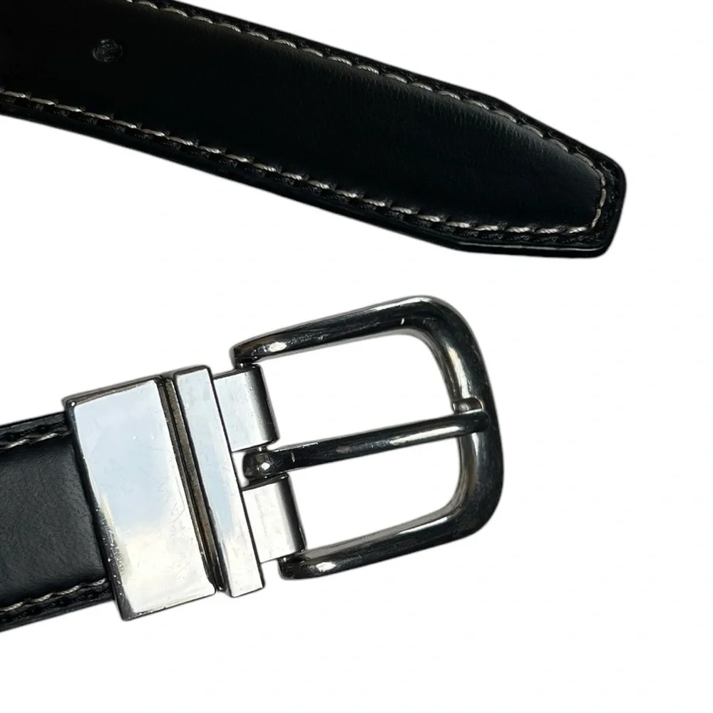 Wrangler Kids Black Leather Classic Casual Unisex Belt Silver Hardware